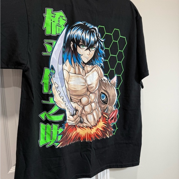 ROCK STAR Black Graphic T-Shirt with Anime Design SZ XXL - Picture 3 of 6